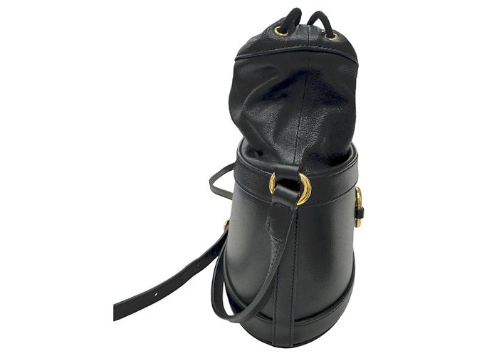 Borsa a secchiello GUCCI Horsebit 1955 Nero - vista 3