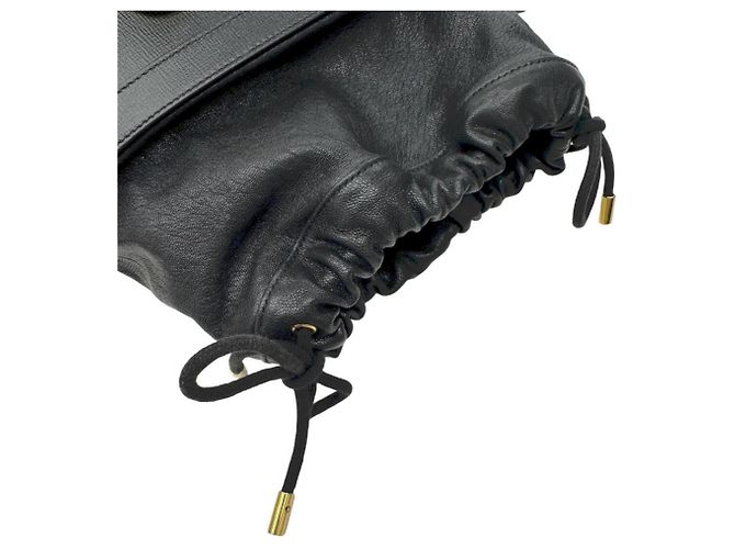Borsa a secchiello GUCCI Horsebit 1955 Nero - vista 9
