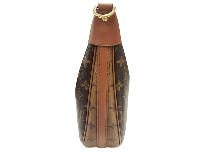 Borsa a tracolla Louis Vuitton Loop Hobo Monogram Reverse RFID Marrone - vista 3