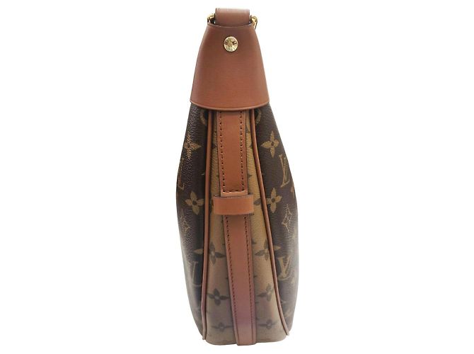 Borsa a tracolla Louis Vuitton Loop Hobo Monogram Reverse RFID Marrone - vista 4