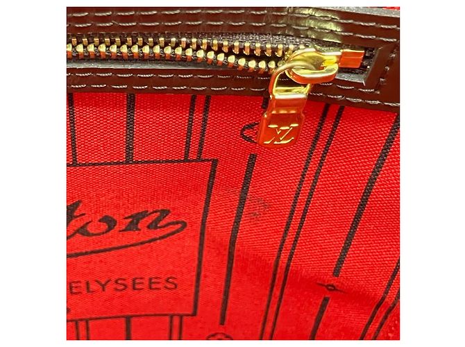 Borsa a tracolla Louis Vuitton Damier Neverfull MM Marrone Damier ebene - vista 13