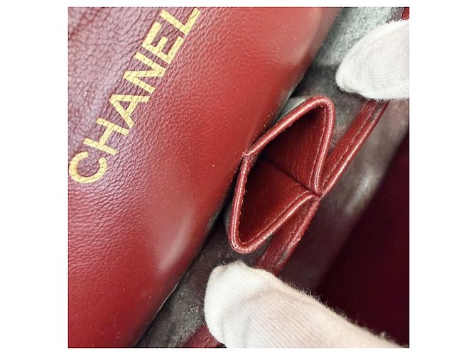 Borsa a tracolla Chanel Double Flap in pelle d'agnello nera con catena Nero - vista 18