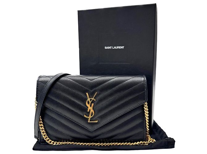 Portafoglio a catena Yves Saint Laurent Cassandra Nero - vista 13