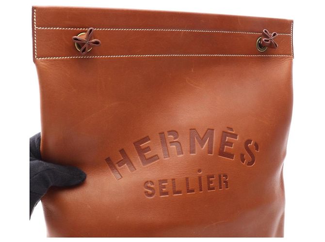 Hermès Borsa a tracolla Hermes Aline GM Marrone Rosso - vista 12