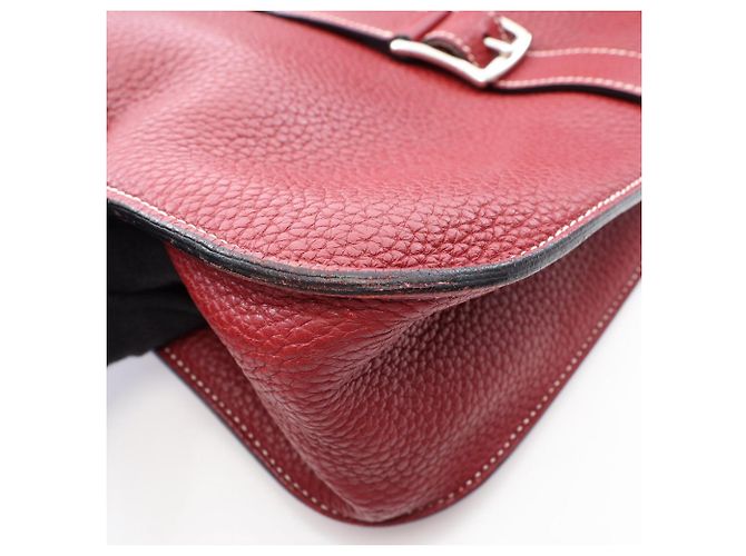 Hermès Borsa Hermes Arzan 31 Rosso Bordò - vista 13