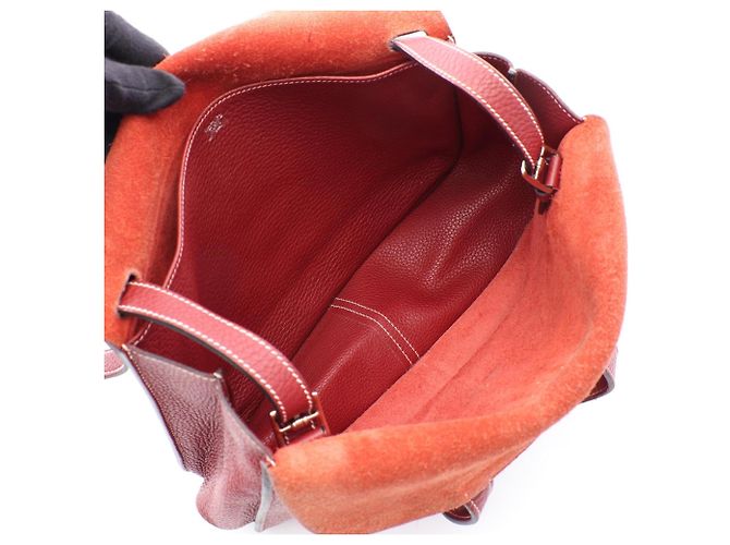 Hermès Borsa Hermes Arzan 31 Rosso Bordò - vista 3