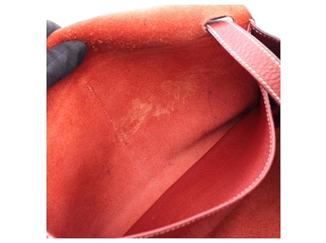 Hermès Borsa Hermes Arzan 31 Rosso Bordò - vista 6
