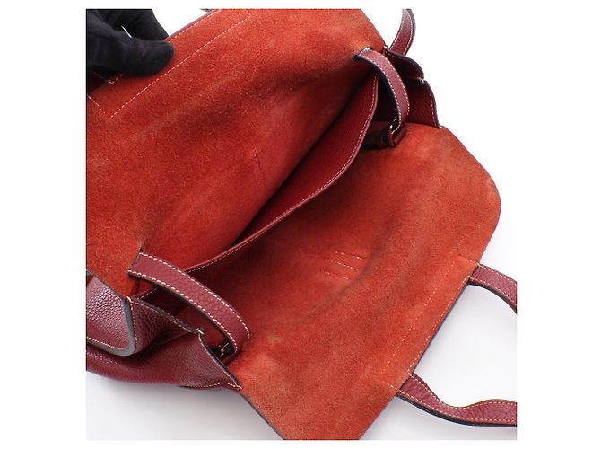 Hermès Borsa Hermes Arzan 31 Rosso Bordò - vista 9