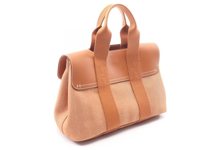 Hermès Borsa Hermes Valparaiso PM Gold Marrone - vista 2