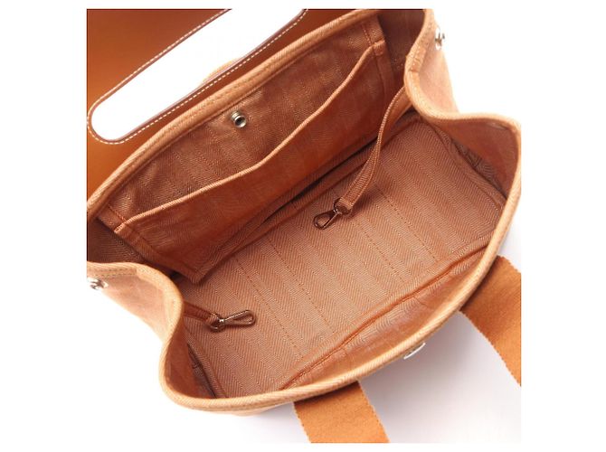 Hermès Borsa Hermes Valparaiso PM Gold Marrone - vista 3
