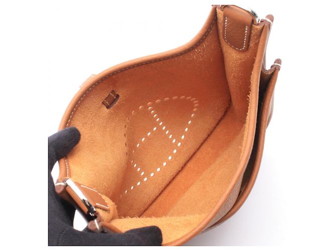 Hermès Sac à épaule Hermes Evelyne 23 Gold Marron - vue 3