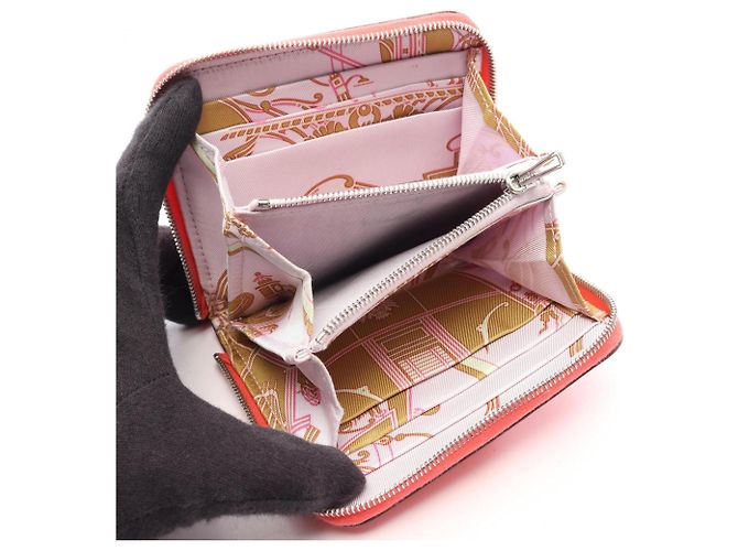 Hermès Cartera redonda Hermes Azap Compact Roja - vista 3