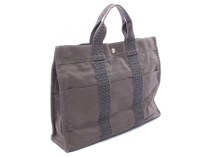 Hermès Borsa Tote Hermes Herline MM Marrone - vista 2