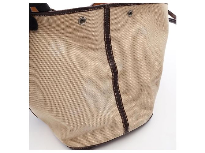 Hermès Borsa Tote Hermes Garden Party MM Marrone Beige - vista 12