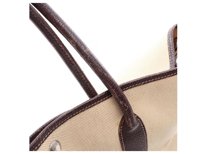 Hermès Borsa Tote Hermes Garden Party MM Marrone Beige - vista 14