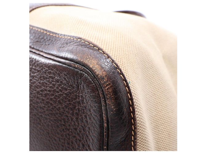 Hermès Borsa Tote Hermes Garden Party MM Marrone Beige - vista 7