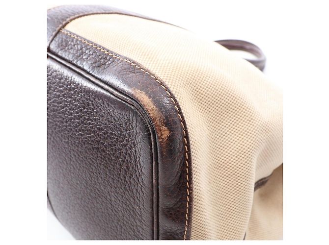 Hermès Borsa Tote Hermes Garden Party MM Marrone Beige - vista 8