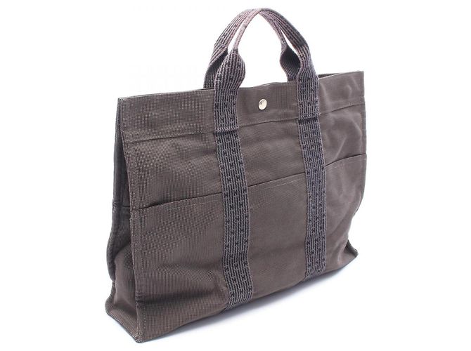 Hermès Borsa Tote Hermes Herline MM Marrone - vista 2