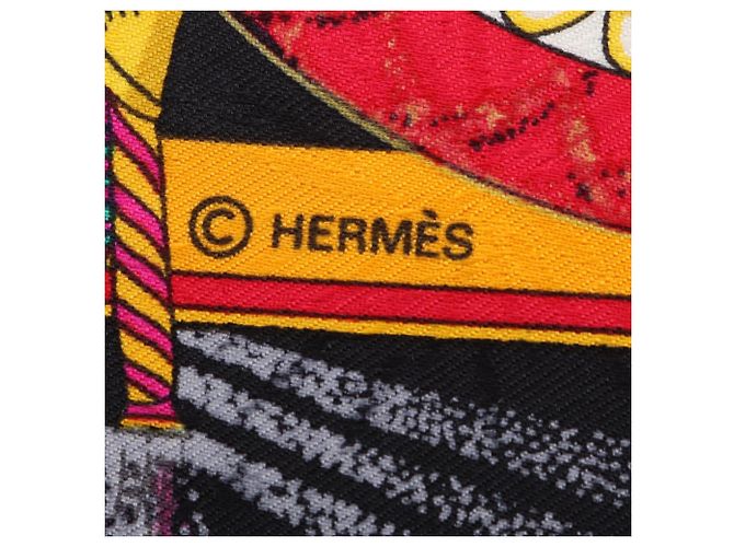Hermès Foulard Hermes Carre 90 Feux D'Artifice Nero Multicolore - vista 2