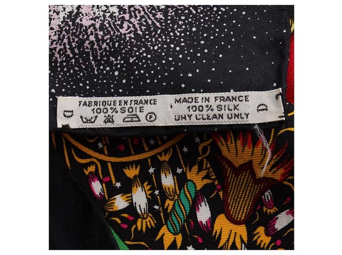 Hermès Foulard Hermes Carre 90 Feux D'Artifice Nero Multicolore - vista 3