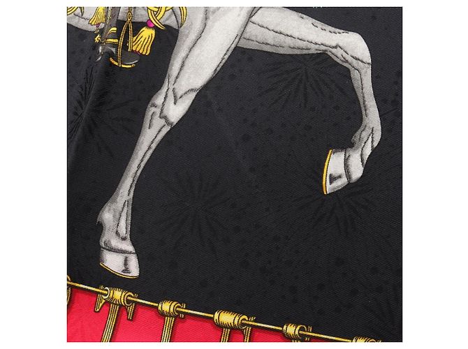 Hermès Foulard Hermes Carre 90 Feux D'Artifice Nero Multicolore - vista 8