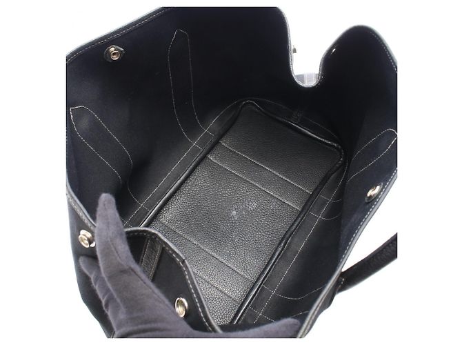 Hermès Borsa Tote Hermes Garden Party PM Nero - vista 3