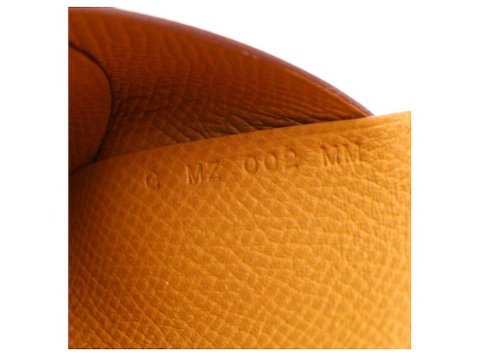 Hermès Cartera Hermes Calvi Duo Sesame - Monedero Castaño - vista 6
