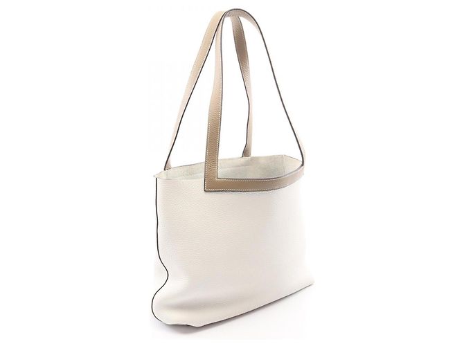 Hermès Borsa Cabasellier 31 Tote Bag Hermes Bianco Beige - vista 2