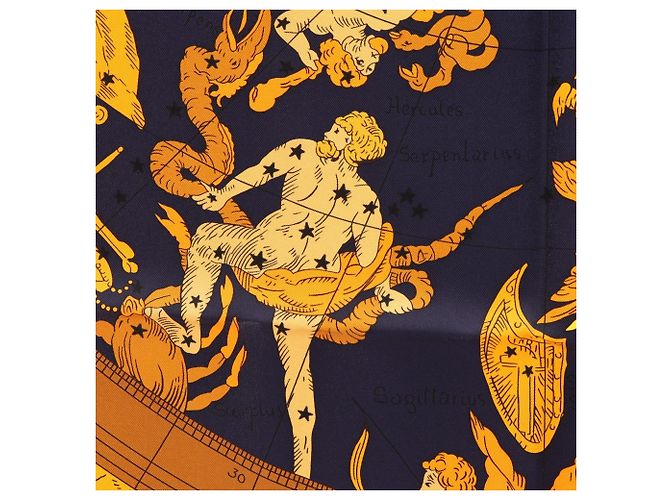 Hermès Foulard Hermes Carre 90 HEMISPHARIUM COELI BOREALE Multicolore Blu navy - vista 4
