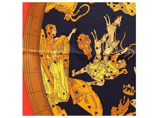 Hermès Foulard Hermes Carre 90 HEMISPHARIUM COELI BOREALE Multicolore Blu navy - vista 5