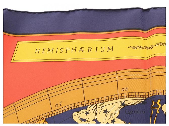 Hermès Foulard Hermes Carre 90 HEMISPHARIUM COELI BOREALE Multicolore Blu navy - vista 7