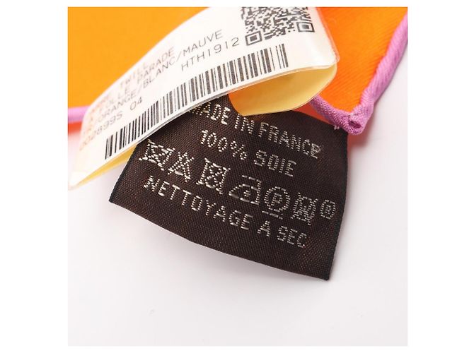 Hermès Foulard Hermes Carre 90 La Folle Parade Multicolore Arancione - vista 3