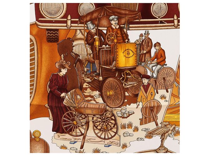 Hermès Hermes Carre 90 Seidentuch Braun Mehrfarben - Ansicht 4
