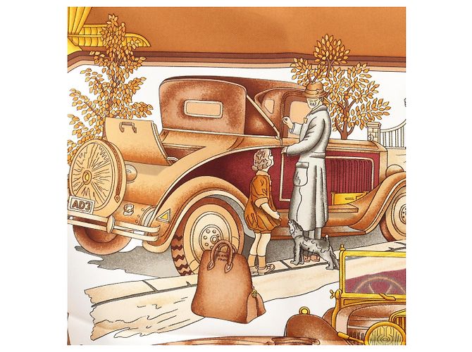 Hermès Hermes Carre 90 Seidentuch Braun Mehrfarben - Ansicht 5