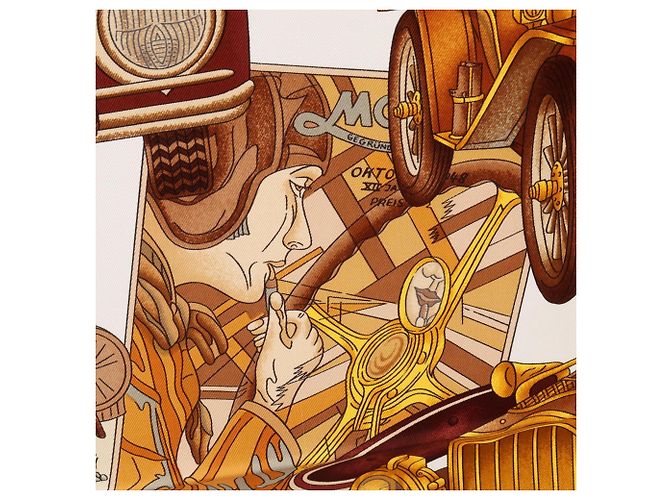 Hermès Hermes Carre 90 Seidentuch Braun Mehrfarben - Ansicht 7