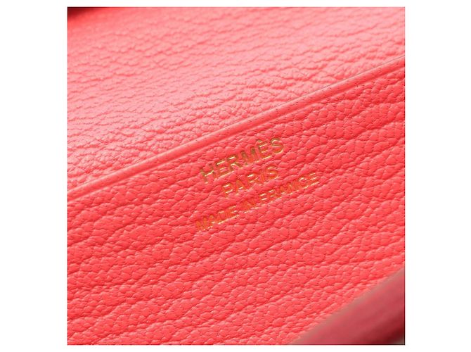 Hermès Cartera larga bi-fold Hermes Bearn Soufflet Rose Azalee Rosa - vista 4