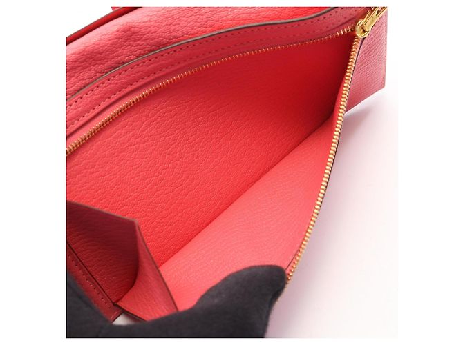 Hermès Cartera larga bi-fold Hermes Bearn Soufflet Rose Azalee Rosa - vista 6