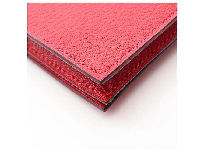 Hermès Hermes Bearn Soufflé Bi-fold Long Wallet Red - view 6