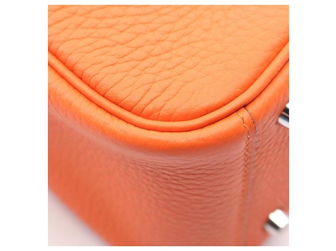 Hermès Borsa a spalla Hermes Lindy Mini Tangerine Arancione - vista 7