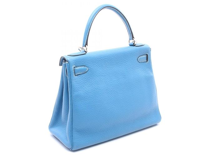 Hermès Borsa Hermes Kelly 28 in blu - vista 2