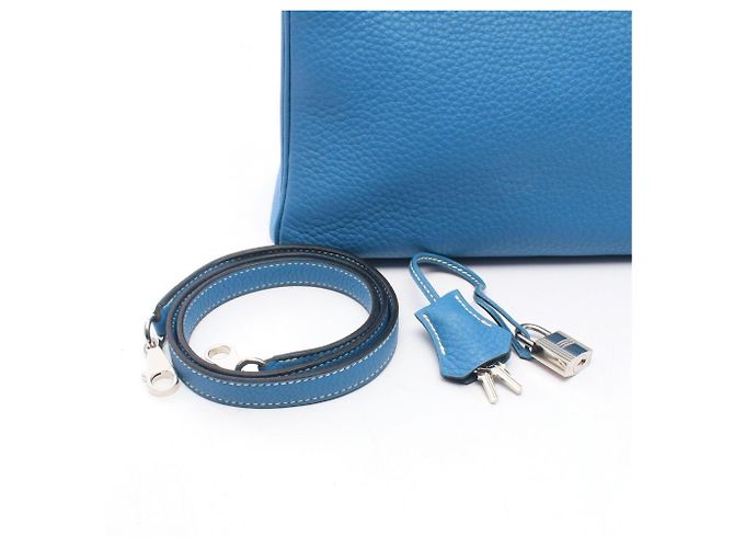Hermès Borsa Hermes Kelly 28 in blu - vista 6