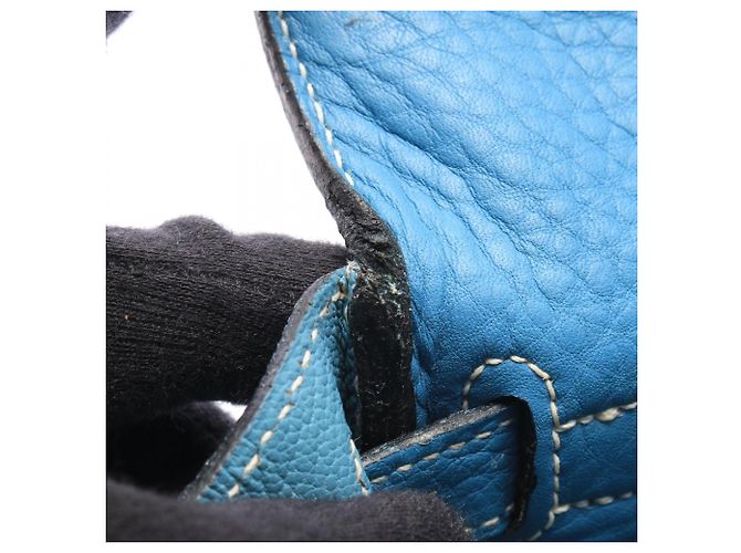 Hermès Borsa Hermes Kelly 28 in blu - vista 7