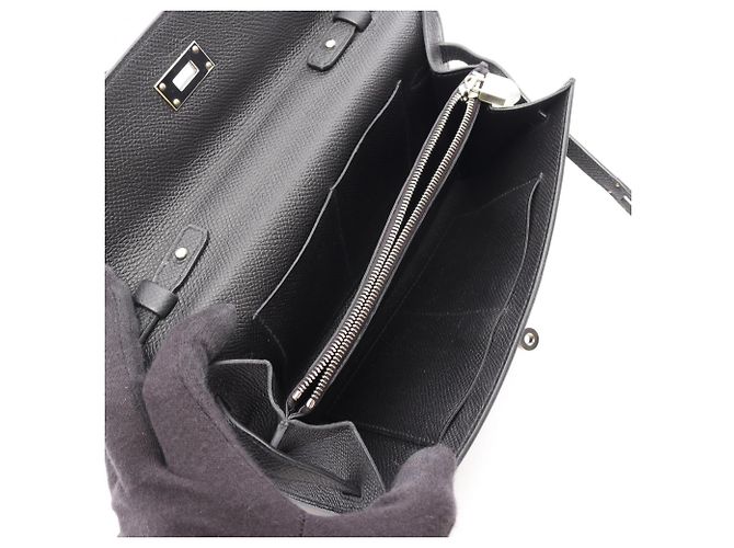 Hermès Borsa a tracolla Hermes Kelly Long To Go Nero - vista 3