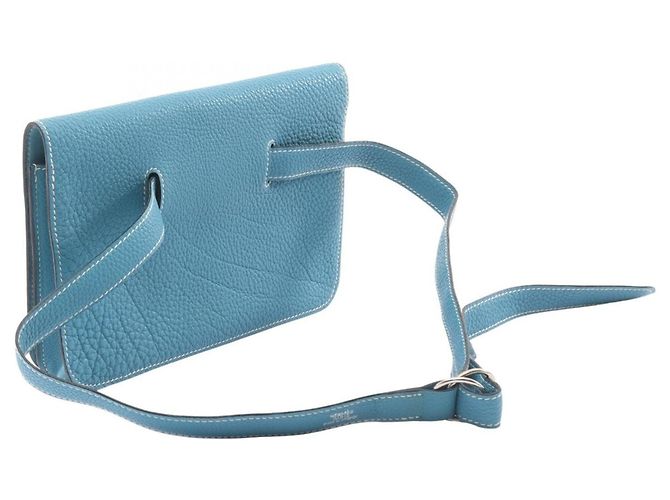 Hermès Hermes Dogon Poche Borsa Vita/Borsa a Mano Blu - vista 2