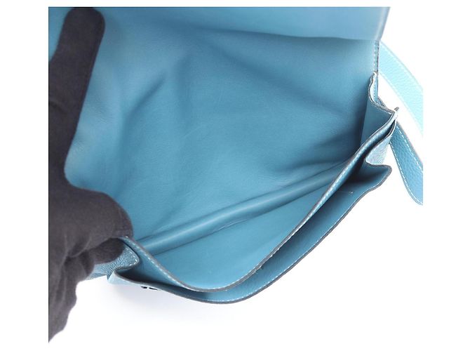 Hermès Hermes Dogon Poche Borsa Vita/Borsa a Mano Blu - vista 3