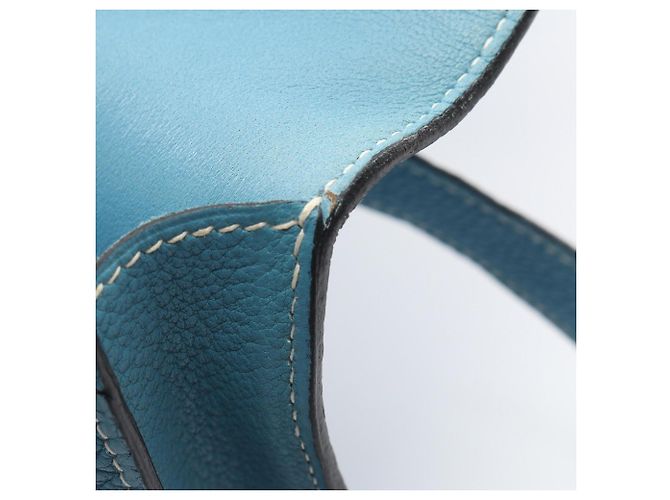 Hermès Hermes Dogon Poche Borsa Vita/Borsa a Mano Blu - vista 7