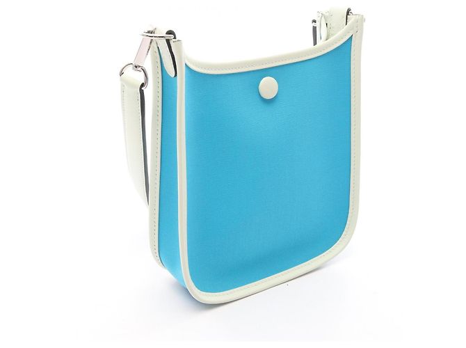 Hermès Borsa a tracolla Hermes Neo Evelyne TPM Blu Verde - vista 2