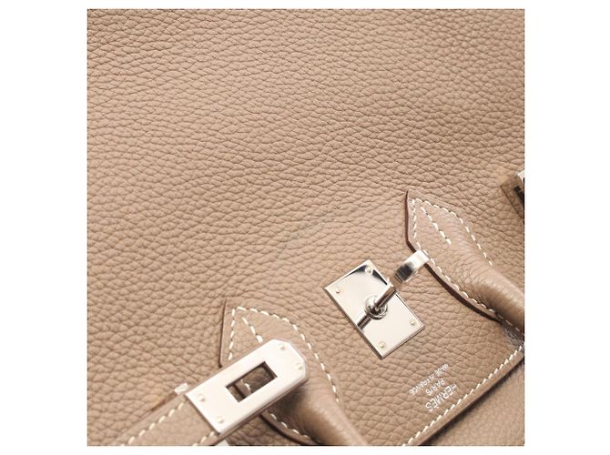 Hermès Borsa Hermes Birkin 25 in Etoupe Gray Marrone Taupe - vista 10