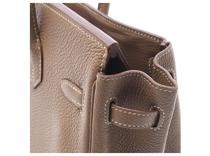 Hermès Borsa Hermes Birkin 25 in Etoupe Gray Marrone Taupe - vista 13