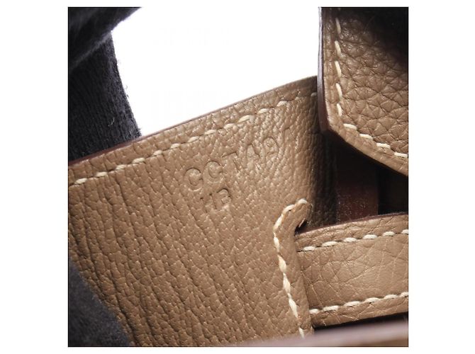 Hermès Borsa Hermes Birkin 25 in Etoupe Gray Marrone Taupe - vista 5